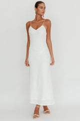 Stasi Textured Maxi Dress White