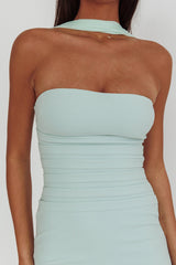 Luna Sol Reverse Halter Maxi Dress Mint