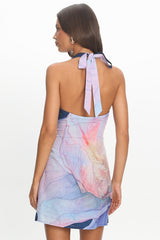 Avenor Halter Mini Dress Navy