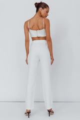 Moonlight Tango High Waist Pants White