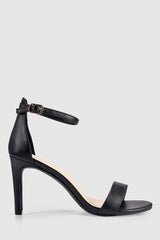 VERALi Mattie Strappy Heels Black Smooth