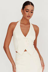 Tammi Halter Vest Top Oyster