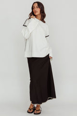 Guardian Contrast Knit Sweater Off White