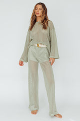 Mahina Long Net Pants Sage