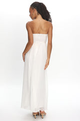Sylvi Embellished Bust Maxi Dress Oyster