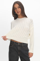 Cadence Knit Sweater Cream