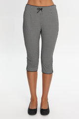 Girl's Trip Capri Pants Checker Black