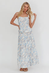 Morning Lights Godet Maxi Skirt Paisley