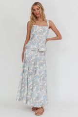 Morning Lights Godet Maxi Skirt Paisley