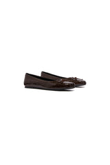 THERAPY Laine Ballet Flat Chocolate Croc