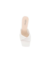 VERALi Stella Block Heel Mules Chalk Smooth