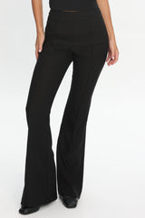 Morena Pintuck Pleat Flare Pants Black