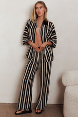 Influence Knit Straight Leg Pants Black