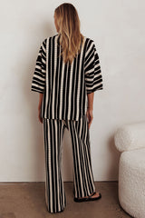 Influence Knit Straight Leg Pants Black