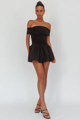 Dalayla Off-Shoulder Mini Dress Black